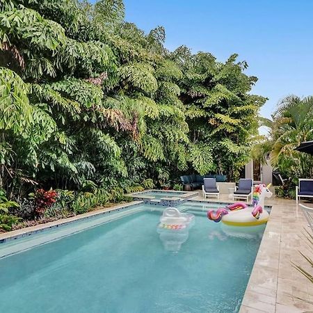 Stylish Tropical Oasis Hot Tub Pool Bbq Villa Fort Lauderdale Eksteriør billede