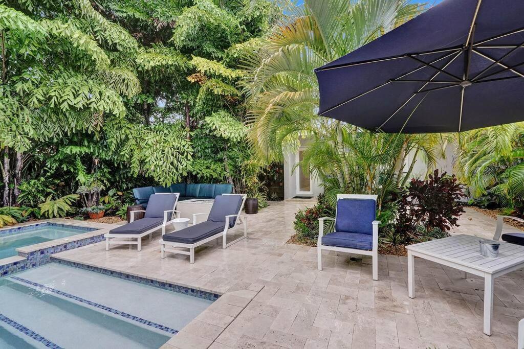 Stylish Tropical Oasis Hot Tub Pool Bbq Villa Fort Lauderdale Eksteriør billede