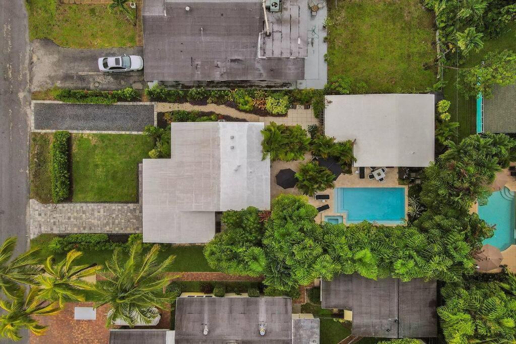 Stylish Tropical Oasis Hot Tub Pool Bbq Villa Fort Lauderdale Eksteriør billede