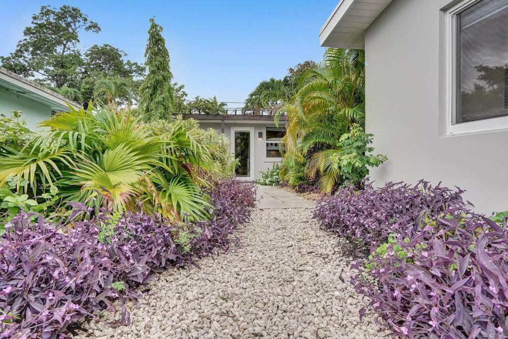 Stylish Tropical Oasis Hot Tub Pool Bbq Villa Fort Lauderdale Eksteriør billede